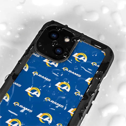 NFL Los Angeles Rams Blitz Series iPhone 15 Waterproof Case